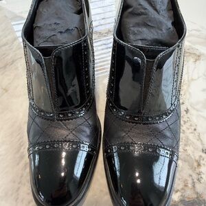 CHANEL Black Patent Leather Heels